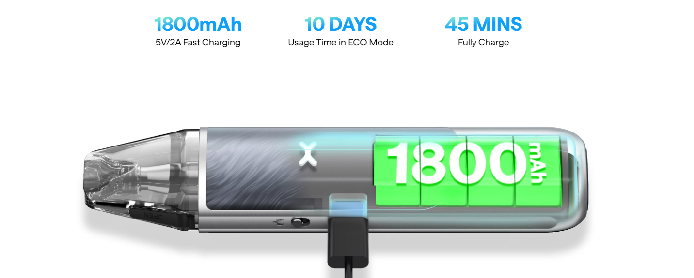 OXVA NeXlim GO Pod System Kit 1800mAh 4ml Space Gray Под система - Описание OXVA NeXlim GO Pod System Kit 1800mAh 4ml Space Gray Под система - Описание