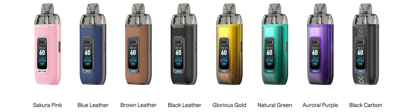 OXVA VPRIME Pod Kit 60W 2600mah Blue Leather Под система - Описание