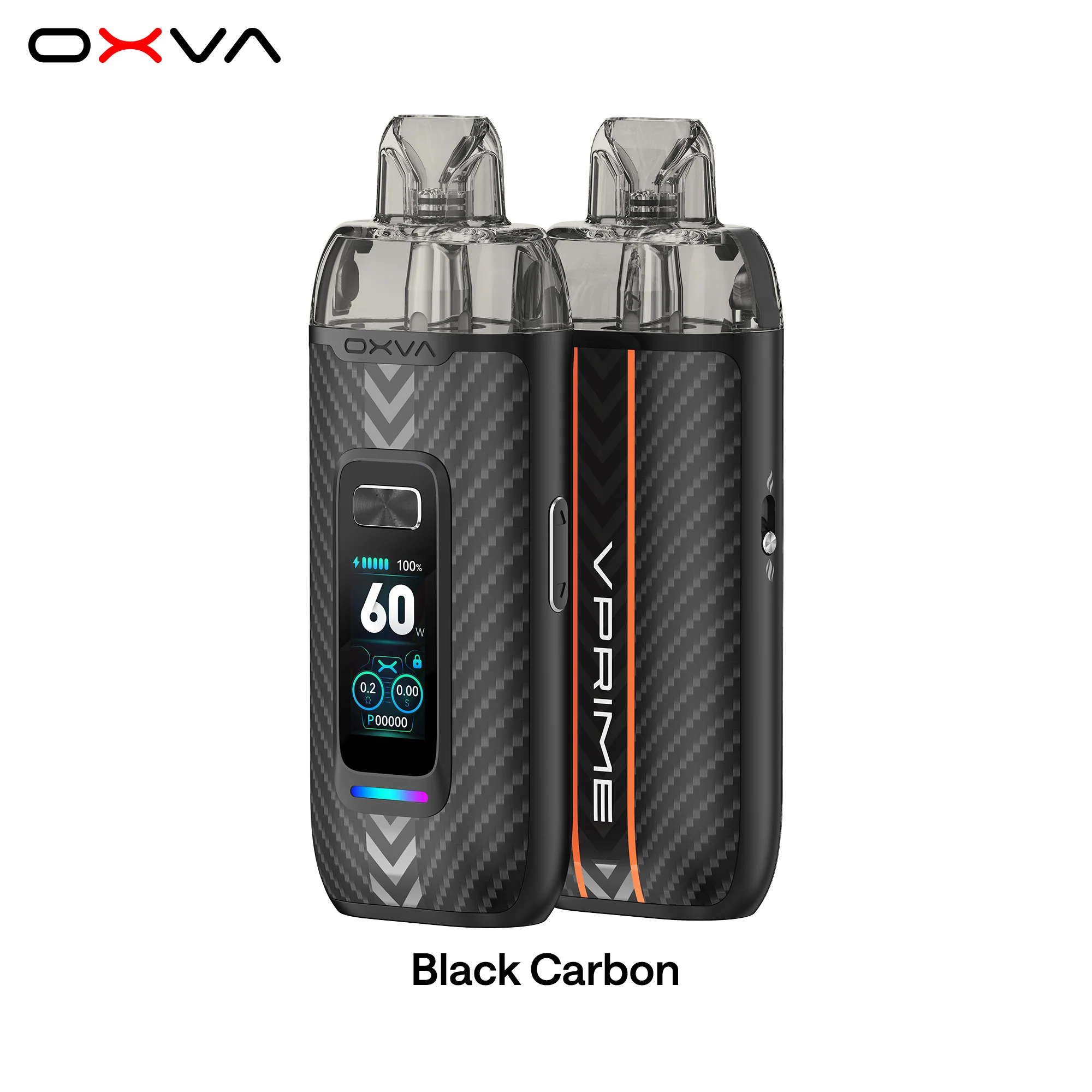 OXVA VPRIME Pod Kit 60W 2600mah Black Carbon Подік - Фото 2