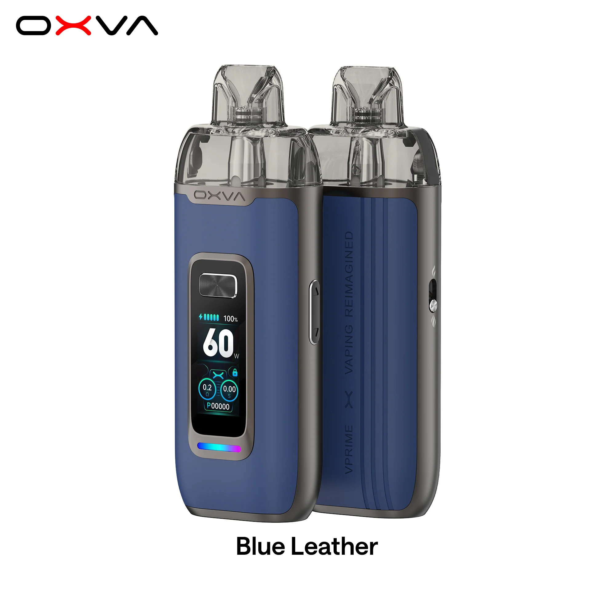 OXVA VPRIME Pod Kit 60W 2600mah Blue Leather Под система - Фото 2