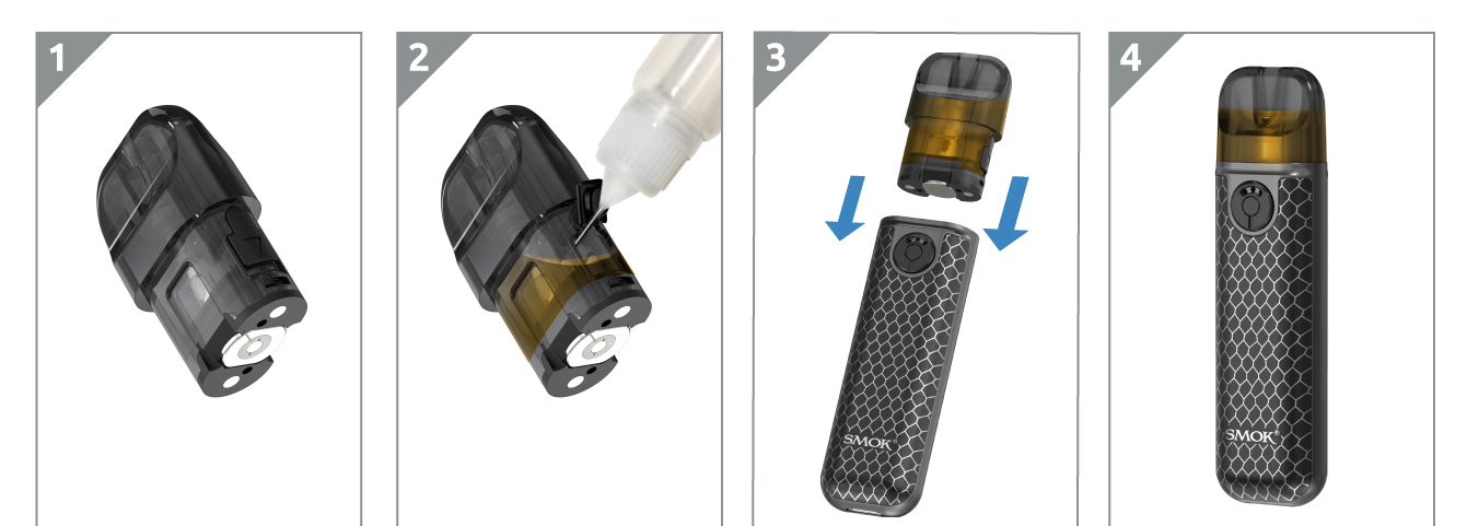 SMOK Novo 4 Mini Kit 900mAh 25W Silver Black Cobra - Описание SMOK Novo 4 Mini Kit 900mAh 25W Silver Black Cobra - Описание