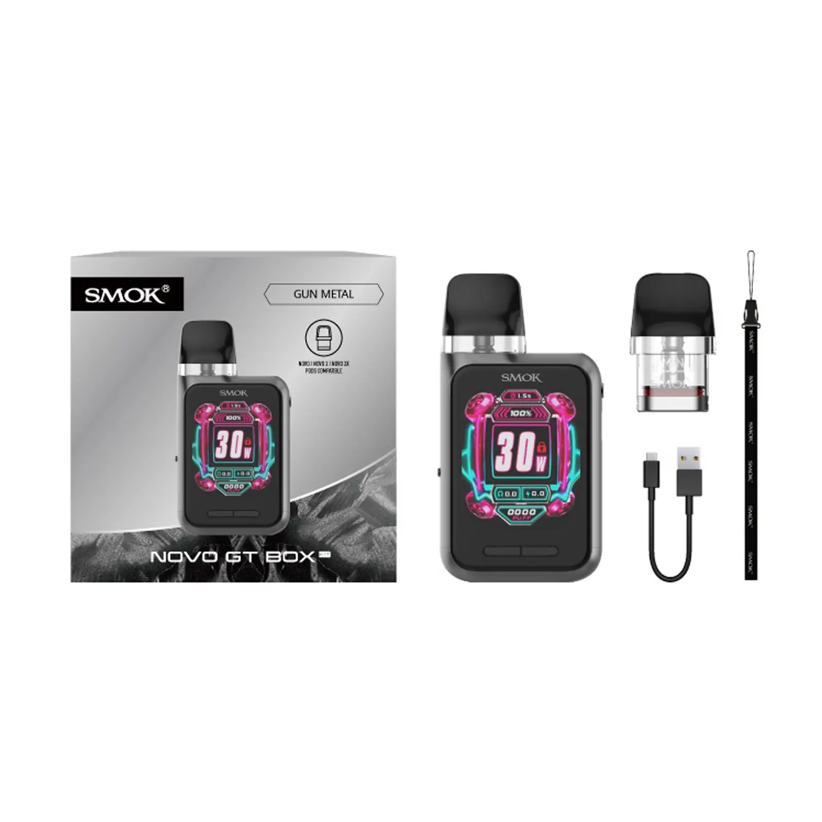 Pod системи Smok Novo GT Box Pod Kit Silver - Фото 6