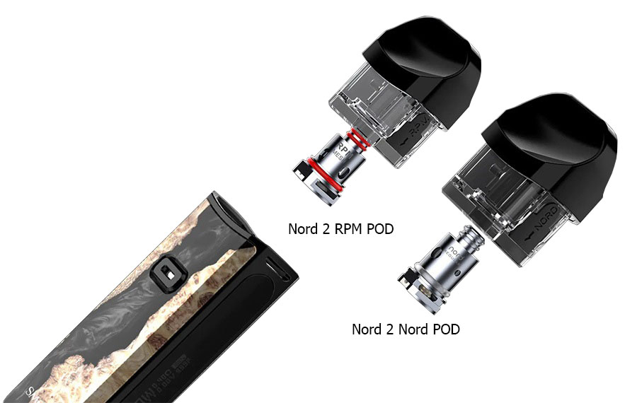 SMOK Nord 2 40W Pod Starter Kit 1500mAh 7-Color Resin - Описание