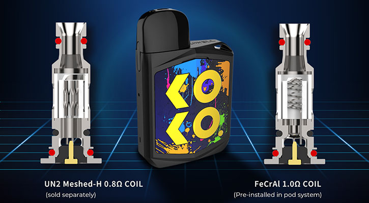Uwell Caliburn KOKO Prime 15W Pod System Kit 690mAh Blue - Описание