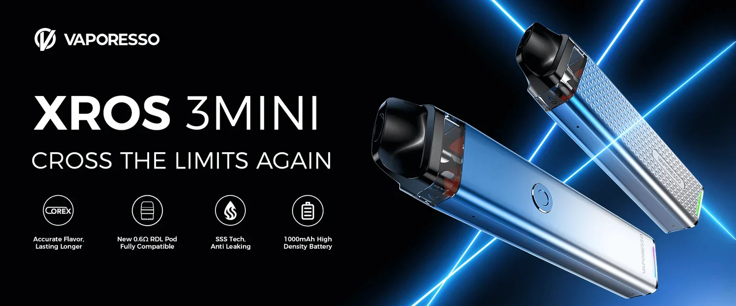 Vaporesso XROS 3 Mini Pod Kit 1000 mAh Sky Blue, Подик - Описание Vaporesso XROS 3 Mini Pod Kit 1000 mAh Sky Blue, Подик - Описание