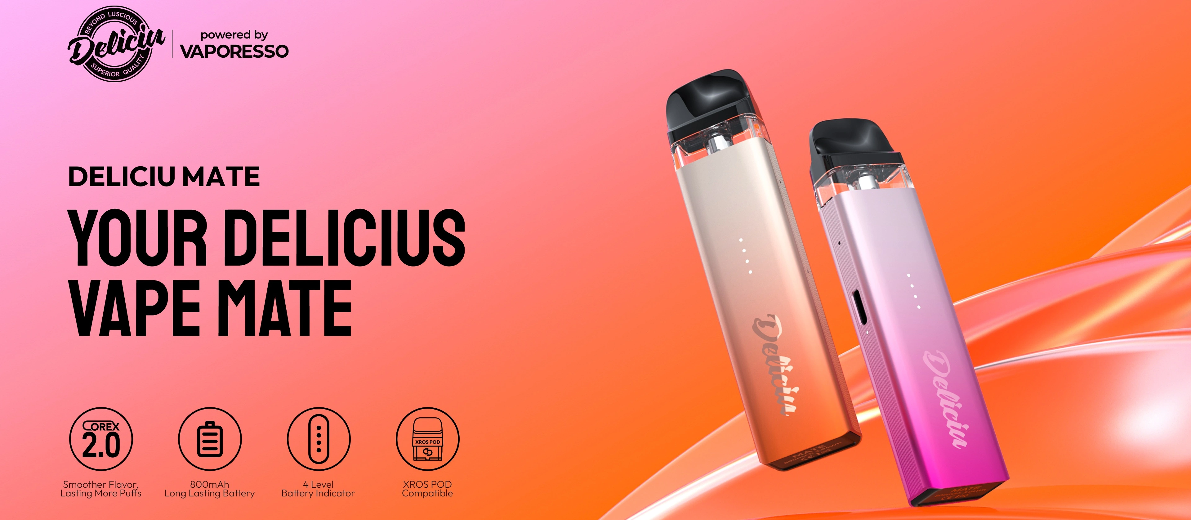 Vaporesso Deliciu Mate 800mah Grey, Подік - Описание Vaporesso Deliciu Mate 800mah Grey, Подік - Описание