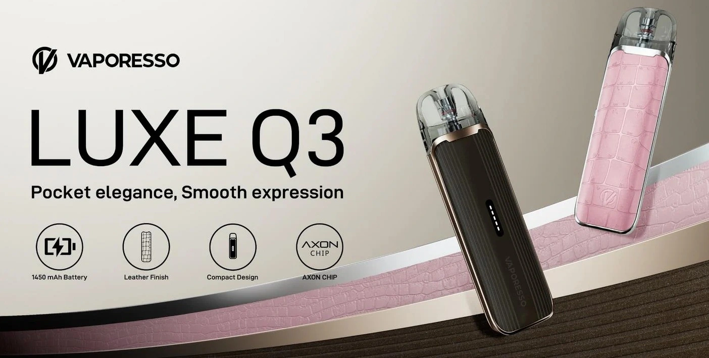 Под система Vaporesso Luxe Q3 Pod Kit 1450 mAh 3 мл Rose Pink - Описание