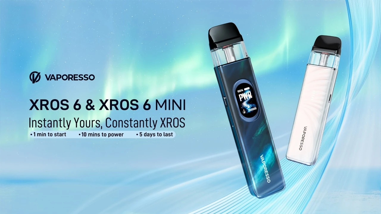 Vaporesso XROS 6 Pod System Kit 1800mAh 3ml Aurora Blue - Описание