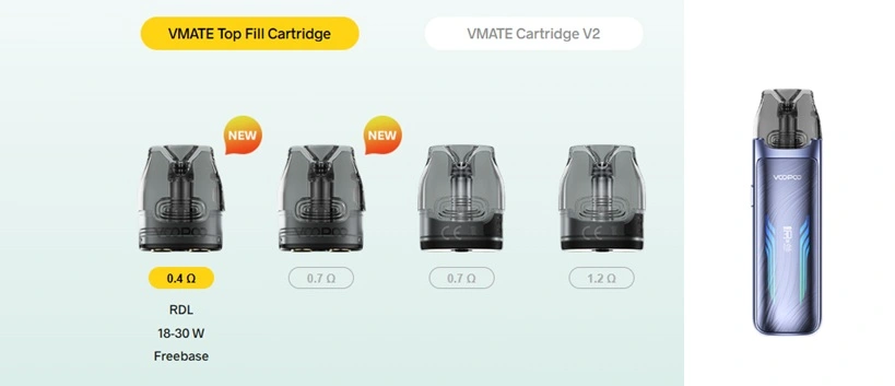 Voopoo VMATE Pro Power Edition 30W Kit 900 мАч Space Gray, Подік - Описание