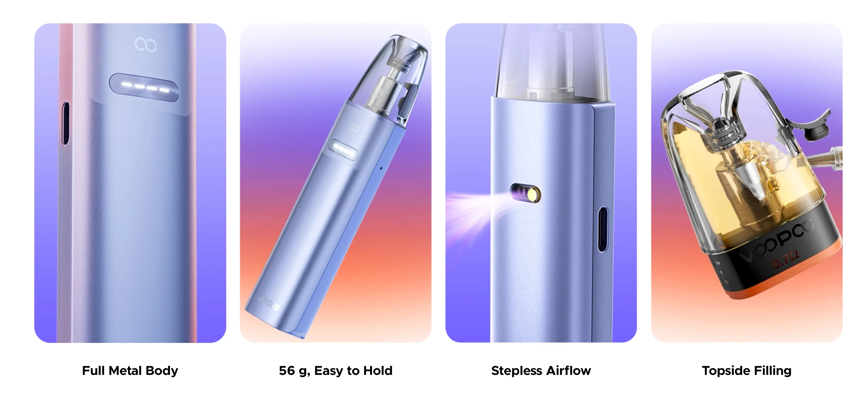 Voopoo Argus G4 mini 1650 мАч Orange Подік - Описание Voopoo Argus G4 mini 1650 мАч Orange Подік - Описание