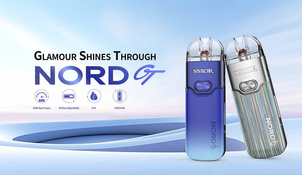 Smok Nord GT Pod Starter Kit 2500mAh Silver Carbon Fiber - Описание
