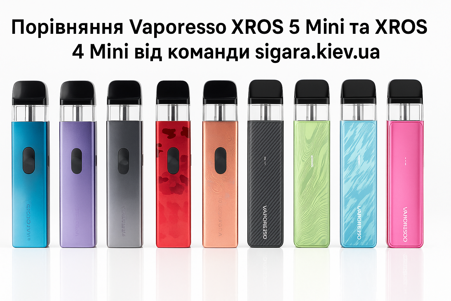 Сравнение Vaporesso XROS 5 Mini та XROS 4 Mini