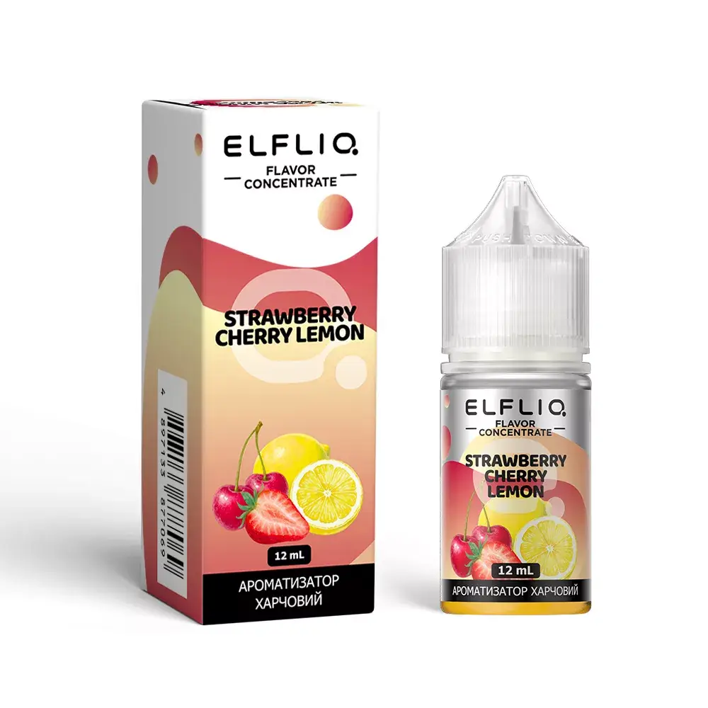 Рідина ELFLIQ Strawberry Cherry Lemon 30 мл (Полуниця + Вишня + Лимон) укр.версія - Фото 2