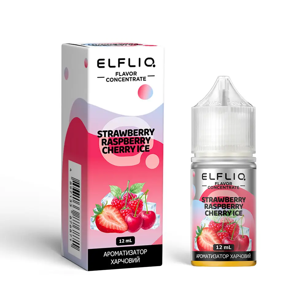 Рідина ELFLIQ Strawberry Raspberry Cherry Ice 30 мл (Полуниця + Малина + Вишня) укр.версія - Фото 2
