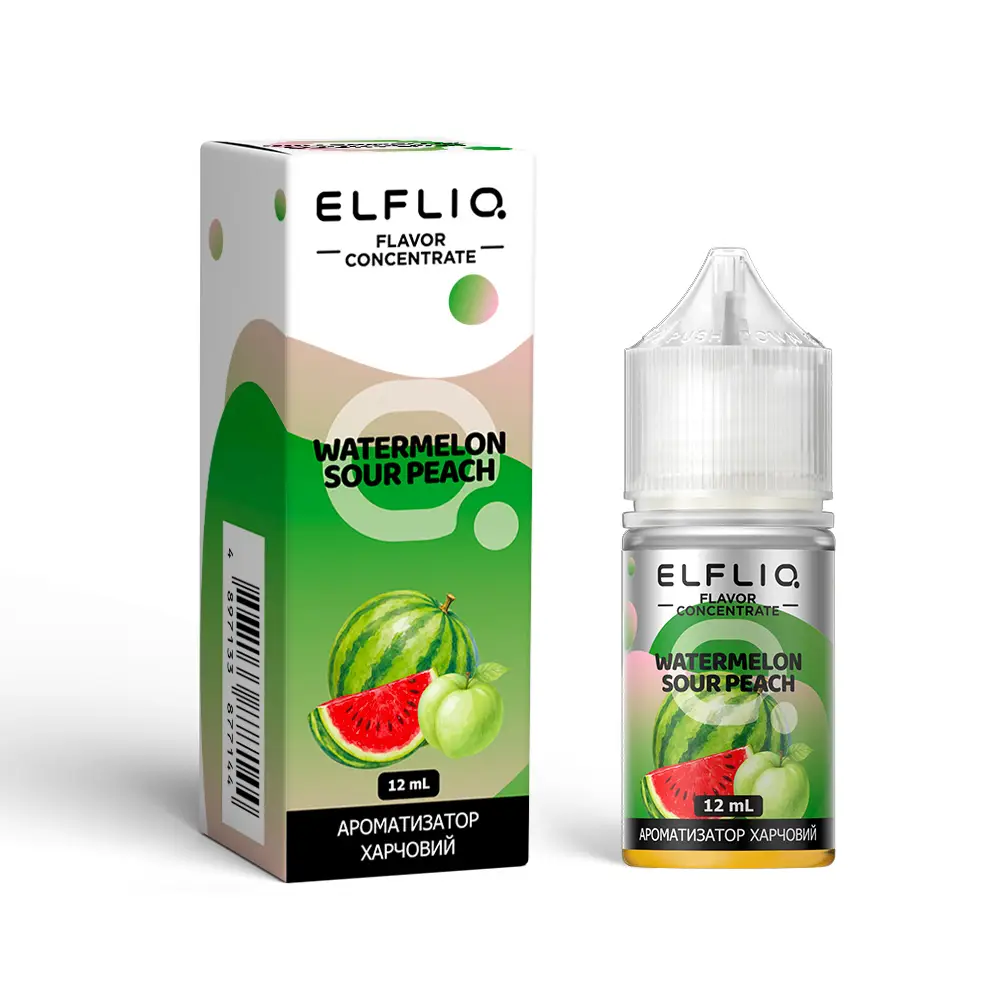 Рідина ELFLIQ Watermelon Sour Peach 30 мл (Кавун + Кислий персик) укр.версія - Фото 2