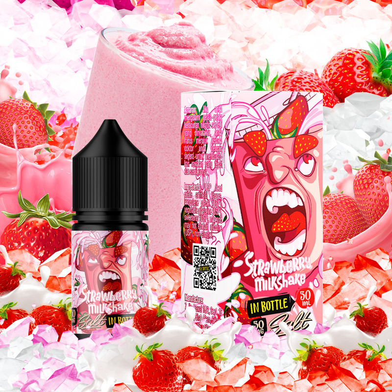 Сольова рідина In Bottle Salt Strawberry Milkshake 30 мл (Полуничний милкшейк) - Фото 2