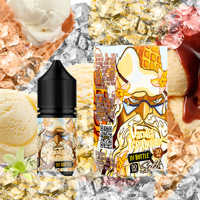 Сольова рідина In Bottle Salt Vanilla Ice Cream 30 мл (Ванільне морозиво) - Фото 2