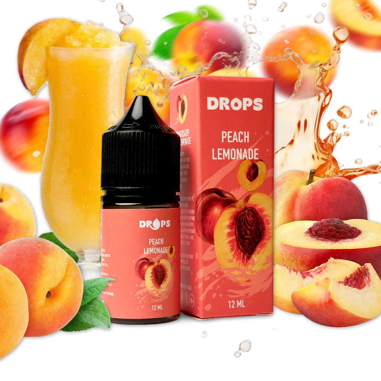 Набір Drops Kit Peach Lemonade 30 мл (Персиковий лимонад), самозаміс - Фото 2
