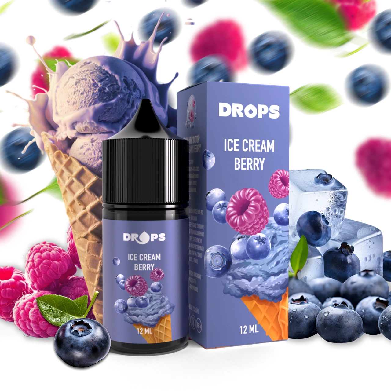 Набір Drops Kit Ice Cream Berry 30 мл (Ягідне морозиво), самозаміс - Фото 2