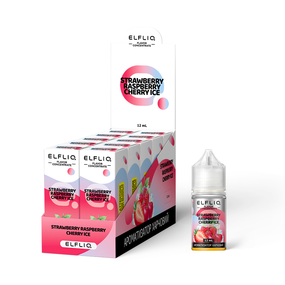 Набор Elfliq Strawberry Raspberry Cherry Ice 30 мл (Клубника + Малина + Вишня), самозамес - Фото 2
