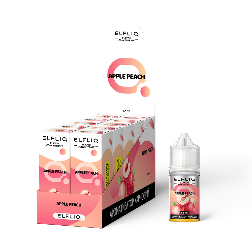 Ароматизатор Elfliq Apple Peach 12 мл (Яблуко + Персик), самозаміс - Фото 3