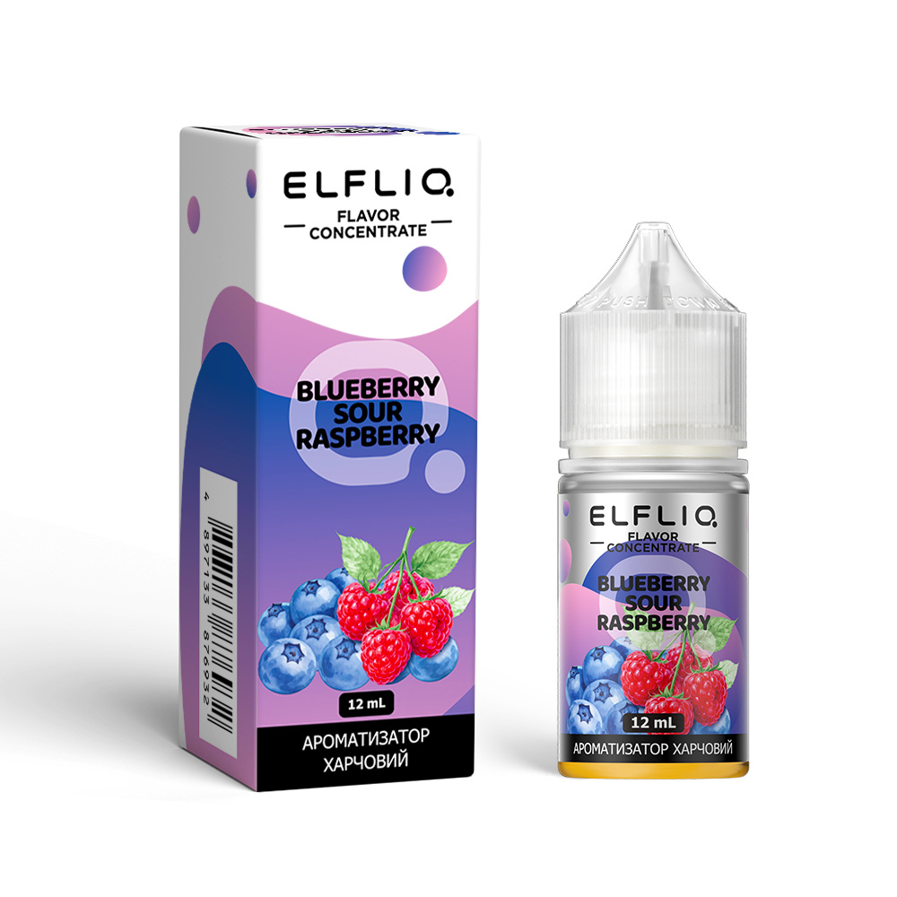Набор Elfliq Blueberry Sour Raspberry 30 мл (Черника + Кислая малина), самозамес - Фото 2