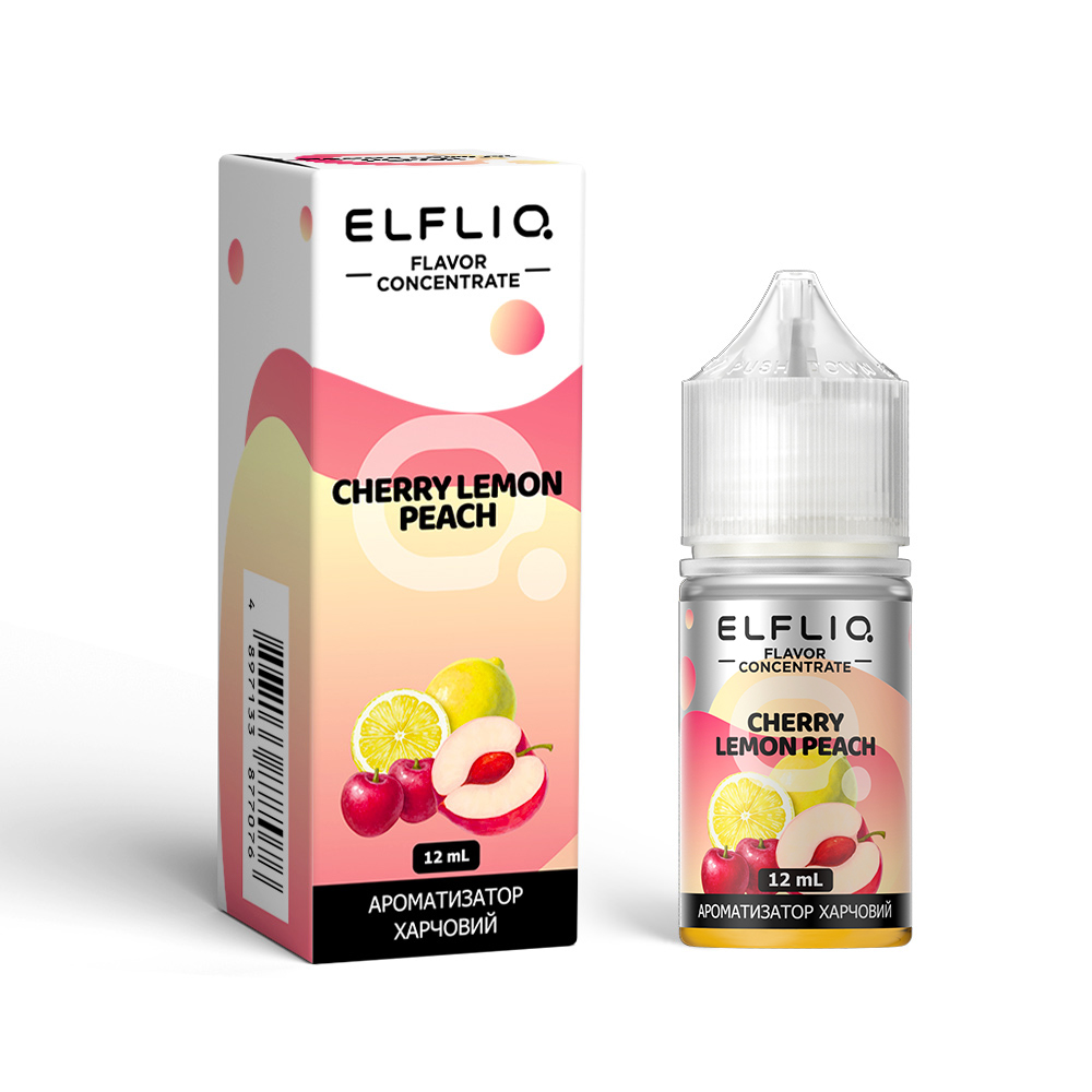 Ароматизатор Elfliq Cherry Lemon Peach 12 мл (Вишня + Лимон + Персик), самозаміс - Фото 2