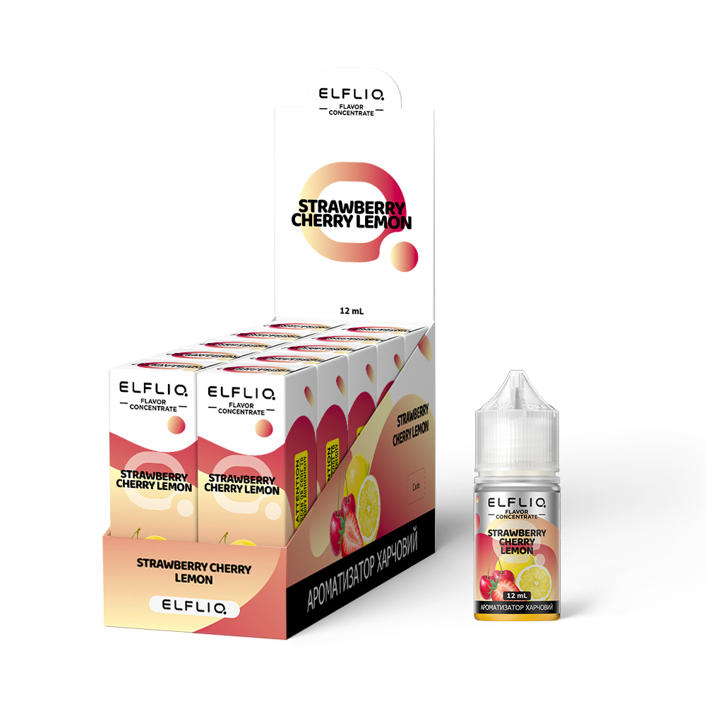 Ароматизатор Elfliq Strawberry Cherry Lemon 12 мл (Полуниця + Вишня + Лимон), самозаміс - Фото 2