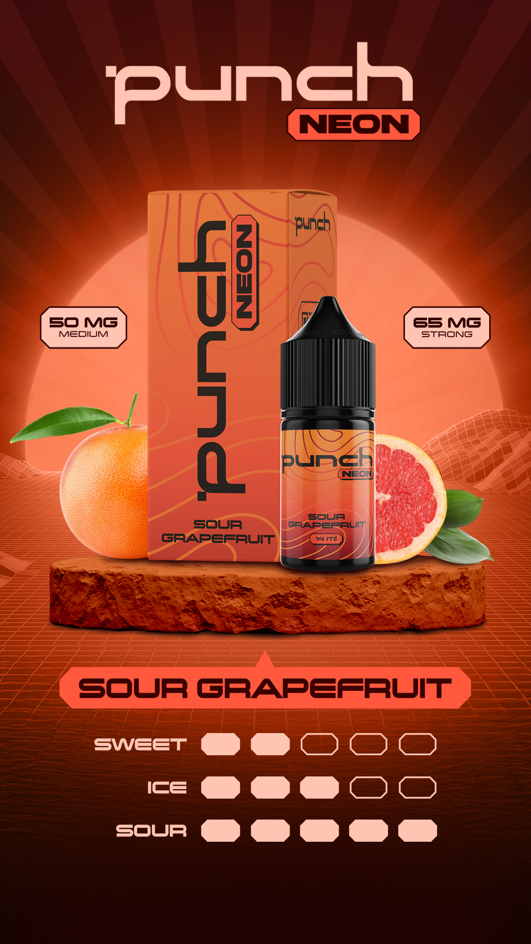 Набір Punch Neon Sour Grapefruit 30 мл (Кислий Грейпфрут), самозаміс - Фото 2