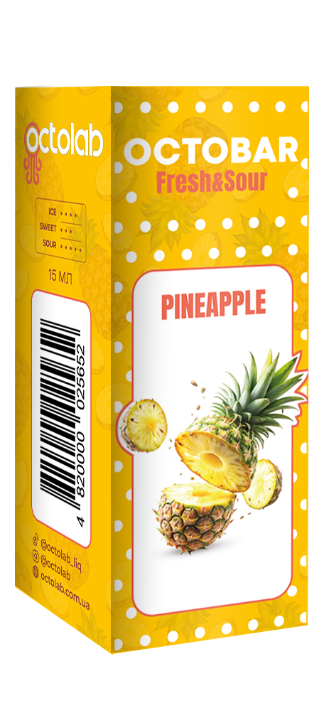 Набор OCTO BAR Fresh Sour Pineapple 30 мл (Ананас), самозамес - Фото 3