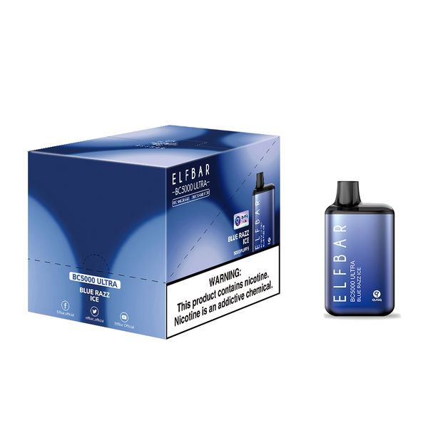 Одноразка Pod Elf Bar BC5000 Ultra 13 мл 5% Blue Razz Ice (Малина) - Фото 3