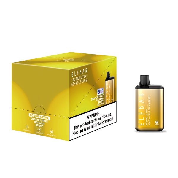 Одноразка Pod Elf Bar BC5000 Ultra 13 мл 5% Dragon Fruit Banana Berry (Тропічні фрукти) - Фото 3