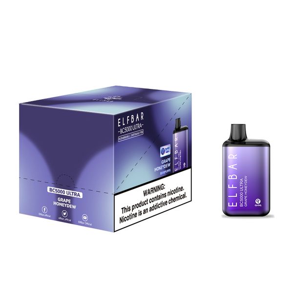 Одноразка Pod Elf Bar BC5000 Ultra 13 мл 5% Grape Honeydew (Виноград + мед) - Фото 3