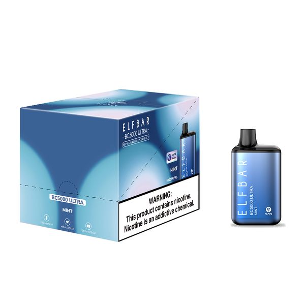 Одноразка Pod Elf Bar BC5000 Ultra 13 мл 5% Mint (М'ята) - Фото 3