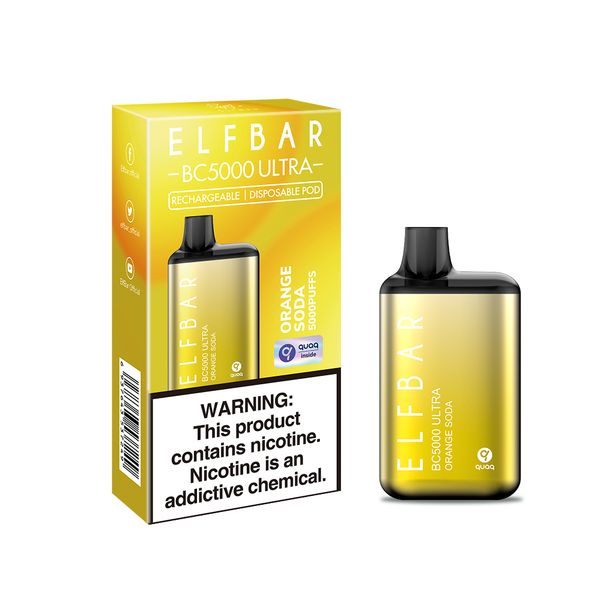 Одноразка Pod Elf Bar BC5000 Ultra 13 мл 5% Orange Soda (Апельсинова газована вода) - Фото 3