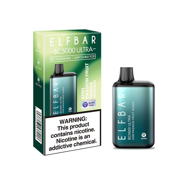Одноразка Pod Elf Bar BC5000 Ultra 13 мл 5% Kiwi Passion Fruit Guava (Ківі + маракуя + гуава) - Фото 3