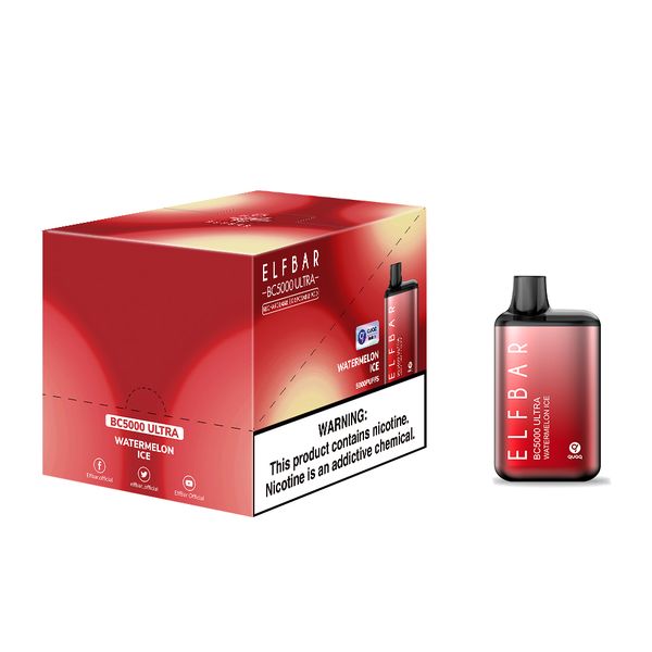 Одноразка Pod Elf Bar BC5000 Ultra 13 мл 5% Watermelon Ice (Арбуз) - Фото 4