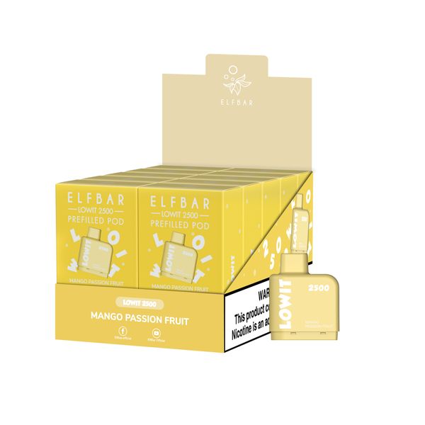 Картридж для вейпа Elf Bar Lowit 2500 Mango Passion Fruit 5% - Фото 2