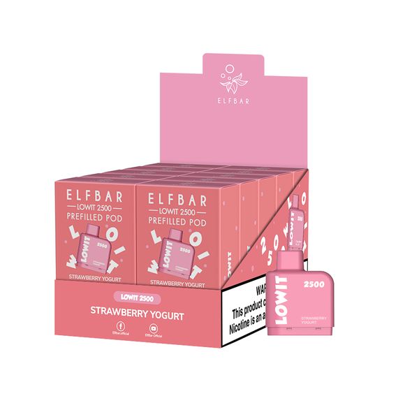 Картридж для вейпа Elf Bar Lowit 2500 Strawberry Yogurt 5% - Фото 2