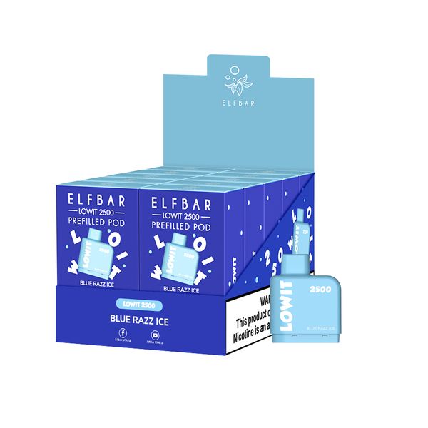 Картридж для вейпу Elf Bar Lowit 2500 Blue Razz Ice 5% (Чорниця з малиною та льодом) - Фото 2