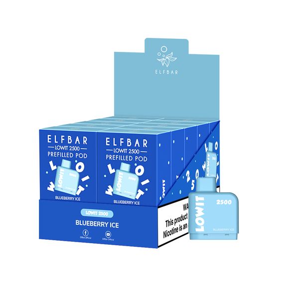 Картридж для вейпу Elf Bar Lowit 2500 Blueberry Ice 5% (Чорниця з льодом) - Фото 2