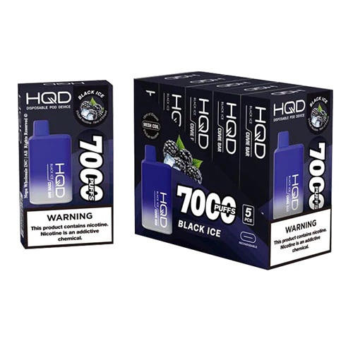 Одноразовий Pod HQD Cuvie Bar 7000 Black Ice 5% (Ожина з льодом) - Фото 7