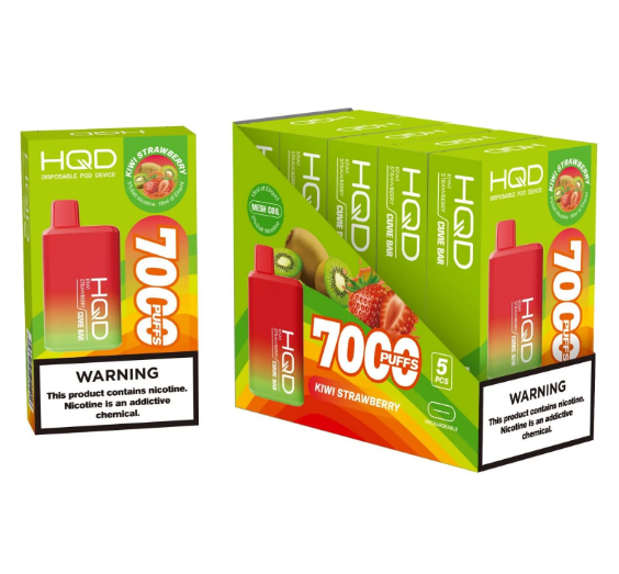 Одноразовий Pod HQD Cuvie Bar 7000 Kiwi Strawberry 5% (Ківі з полуницею) - Фото 7