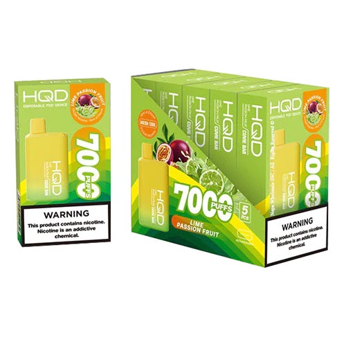 Одноразовий Pod HQD Cuvie Bar 7000 Lime Passion Fruit 5% (Лайм з маракуею) - Фото 7