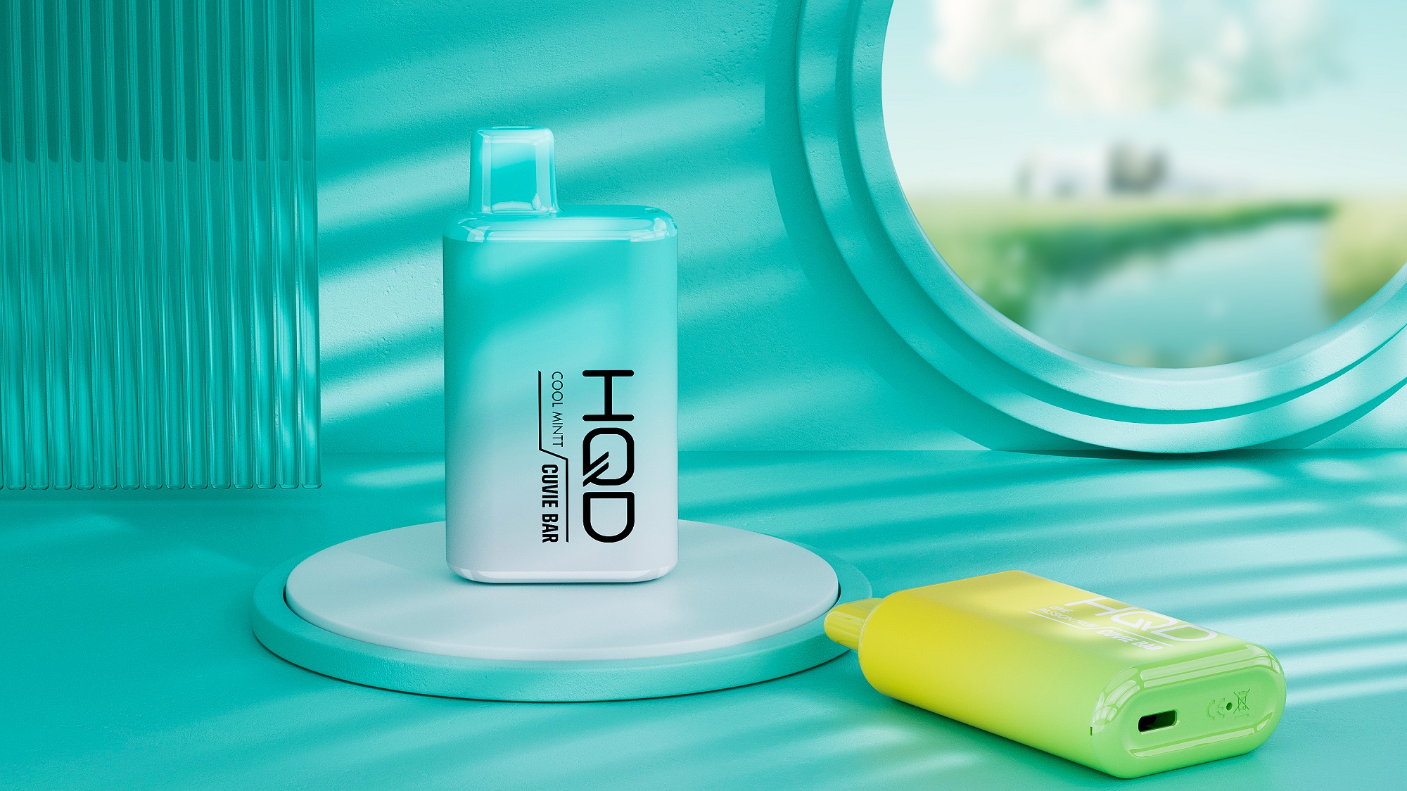 Одноразовий Pod HQD Cuvie Bar 7000 Cool Mint 5% (Морозна м'ята) - Описание
