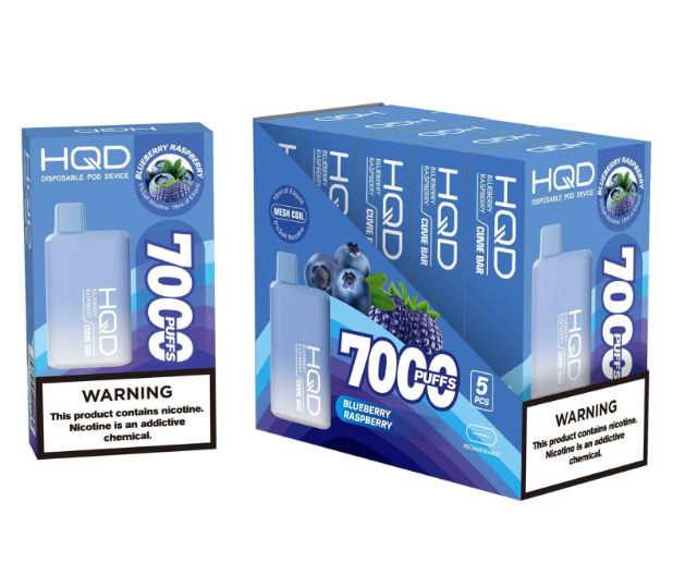 Одноразовый Pod HQD Cuvie Bar 7000 Blueberry Raspberry 5% (Черники с малиной) - Фото 7