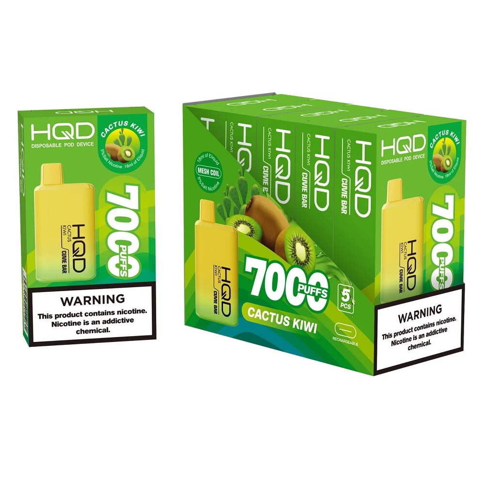 Одноразовый Pod HQD Cuvie Bar 7000 Cactus Kiwi 5% (Кактус с киви) - Фото 7