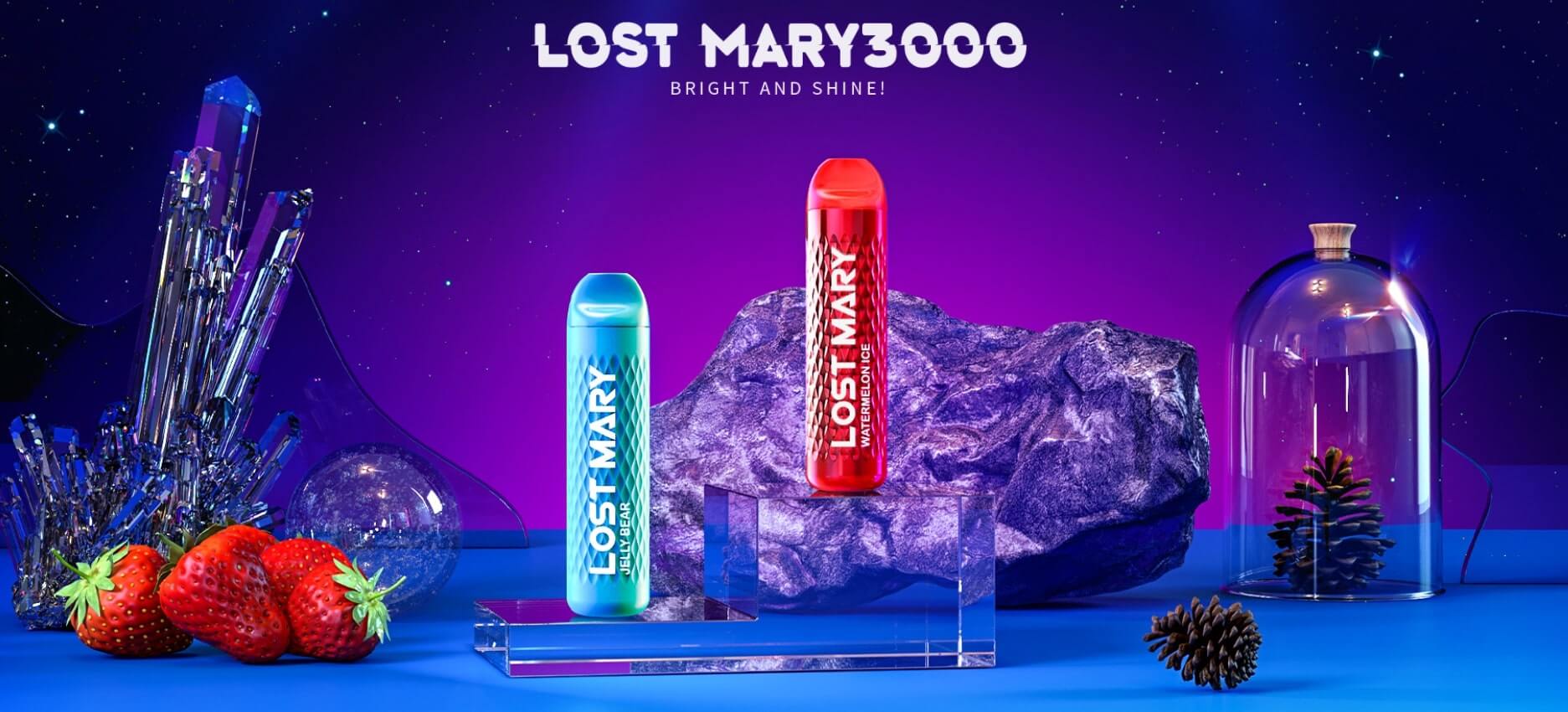 Одноразка Pod Lost Mary 3000 1250 mAh Standard Edition Blueberry Cheesecake 5% (Черничный чизкейк) - Описание