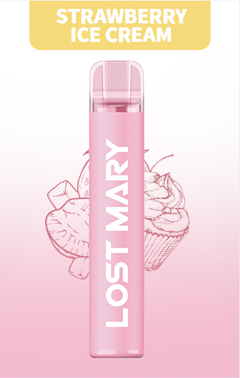 Одноразка Pod Lost Mary CM1500 PRO Strawberry Ice Cream 5% (Полуничне морозиво) - Фото 3