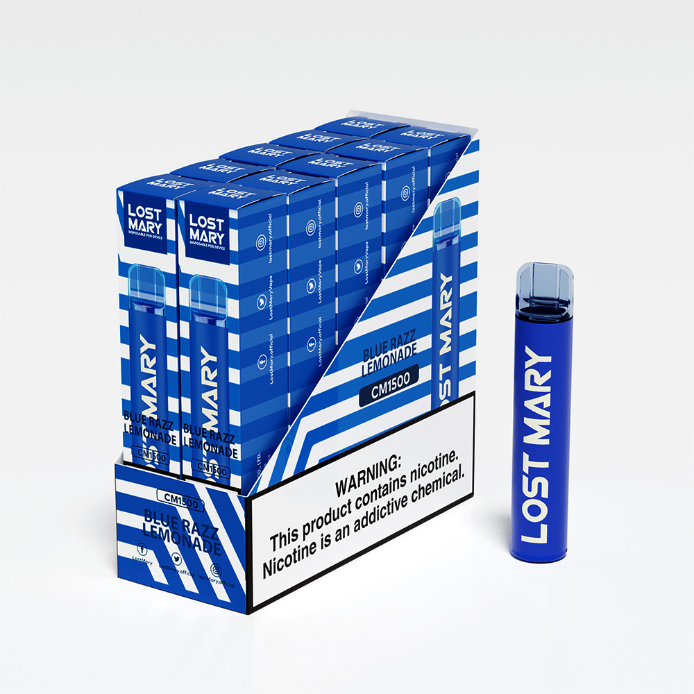 Одноразка Pod Lost Mary CM1500 PRO Blue Razz Lemonade 5% (Лимонад с голубой малины) - Фото 4